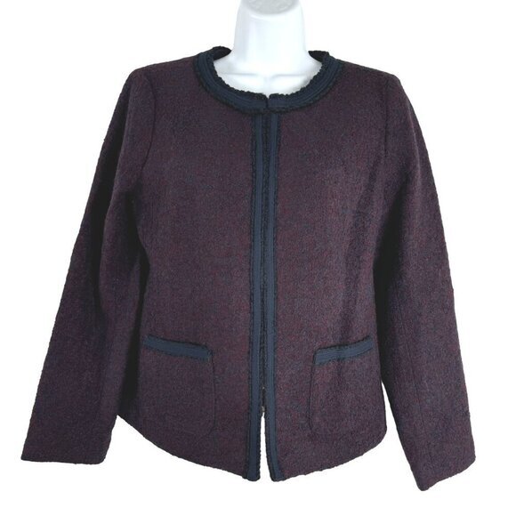 Talbots Tweed Blazer Jacket Womens Size 4 Wool Blend Career Office NWT CJ-1833 - Picture 1 of 8